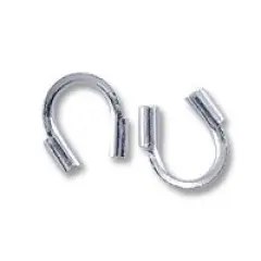 JewelrySupply Wire Protector Guard Silver Color 4x4.5mm (10-Pcs)