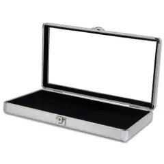 Glass Top Aluminum Jewelry Case