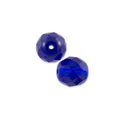 JewelrySupply Czech Fire Polished Glass Round Beads 8mm Cobalt (Package of 25)