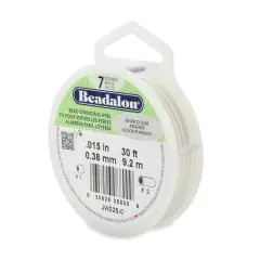 Beadalon Wire .015" 30ft Metallic Silver Color 7 Strand
