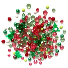 Buttons Galore Sparkletz DIY Craft Embellishments 30 Grams - 3 Packs of Christmas Carnival
