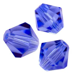 Preciosa Crystal Bicone Bead 4mm Sapphire (Package of 50)