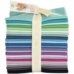Tilda Fabrics Solids - Cool - 25 Fat Quarters - 20"x22"- 100% Cotton