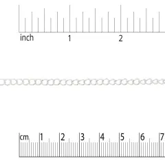 JewelrySupply Long Cable Link Chain 2mm Silver Plated (1 Foot)