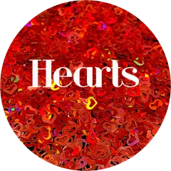 Polyester Glitter - Hearts Glitter Shape by Glitter Heart Co.&trade;