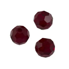 Preciosa Crystal Round Bead 6mm Siam (Package of 20)
