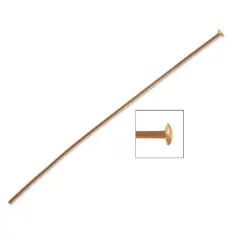JewelrySupply Head Pin 2" 24 Gauge Rose Gold Filled