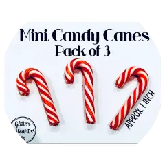 Fake Mini Candy Canes by Glitter Heart Co.&trade;