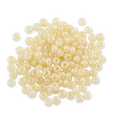 Czech Seed Bead 6/0 (4mm) Beads Luster Cream (10 Grams) Beads