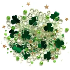 Buttons Galore Sparkletz DIY Craft Embellishments 30 Grams - 3 Packs of Lucky Charmz