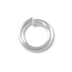 JewelrySupply Jump Ring - Open 4mm Silver Plated (100-Pcs)