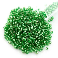 Miyuki Delica Seed Bead 11/0 Silver Lined Green