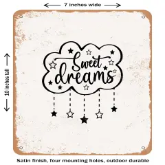 DECORATIVE METAL SIGN - Sweet Dreams - 2- Vintage Rusty Look