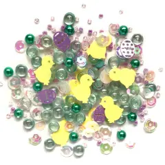 Buttons Galore Sparkletz DIY Craft Embellishments 30 Grams - 3 Packs of Happy Easter