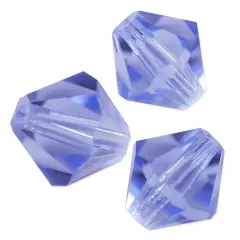 Preciosa Crystal Bicone Bead 4mm Light Sapphire (Package of 50)
