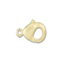 JewelrySupply Lobster Clasp 9x5mm Satin Hamilton Gold Plated (1-Pc)