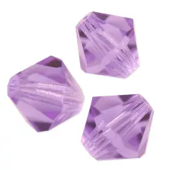 Preciosa Crystal Bicone Bead 3mm Violet (Package of 50)
