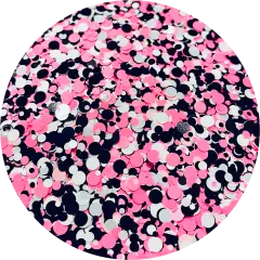 Polyester Glitter - Pink Dalmatian by Glitter Heart Co.&trade;