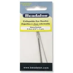 Collapsible Eye Beading Needles Heavy (4-Pcs)