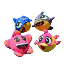 Swim Central Set of 4 Pink and Yellow Fish Splasher Bombs Outdoor Pool Game 5"