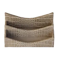 Protacini Breeze Beige Italian Patent Leather Letter Holder