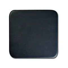 Black Leatherette Square Coaster for Glass Tabletop