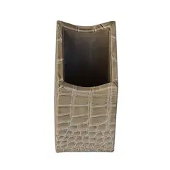 Protacini Breeze BeigeItalian Patent Leather Pencil Cup