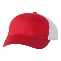 Valucap&reg; Mesh Back Twill Trucker Cap Red/ White