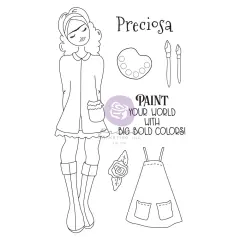 Prima Marketing Inc Julie N Doll Stamp - Frida - 7 Pcs 655350913472