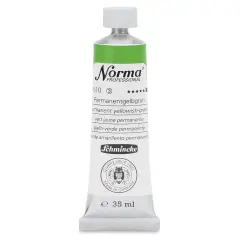 Schmincke Norma Professional Oil Paint - Permanent Yellowish-Green, 35 ml, Tube