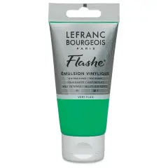 Lefranc & Bourgeois Flashe Vinyl Paint - Fluorescent Green, 80 ml tube