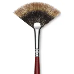 Escoda Badger Hair Brush - Fan, Long Handle, Size 4