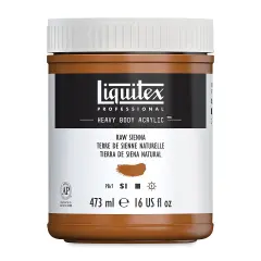 Liquitex Heavy Body Artist Acrylics - Raw Sienna, 16 oz Jar