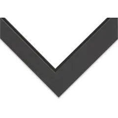 Crescent Select Conservation Solids Pre-Cut Double Mat - Dark Gray/Deep Black, 4 ply, 11" x 14"