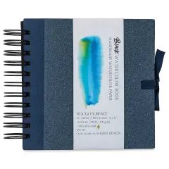 Shizen Design Black Watercolor Journal - 6" x 6", Rough