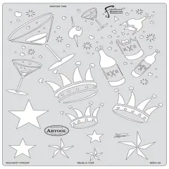 Iwata Artool Freehand Template - Kustom Kulture Martini Time