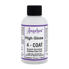 Angelus 4-Coat Urethane Clear Coat - High Gloss, 4 oz, Bottle