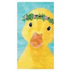 Clover Duckling Easter Spring Theme Printed Flour Sack Kitchen Dishtowel