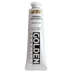 Golden Heavy Body Artist Acrylics - Iridescent Gold (Coarse), 2 oz Tube