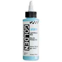 Golden High Flow Acrylics - Light Phthalo Blue, 4 oz bottle