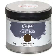 Cranfield Traditional Relief Ink - Burnt Sienna, 500 g