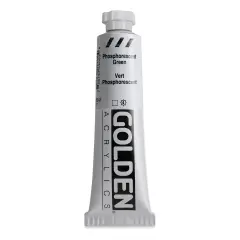 Golden Heavy Body Artist Acrylics - Phosphorescent Green, 2 oz Tube