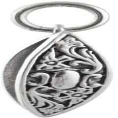 Tatting Shuttle Charm - Sterling Silver 925. - Sewing Accessory Thread, Lace &Acirc;&nbsp;- Jewelry Making DIY Crafting Charm Beads for Bracelets Multicolor