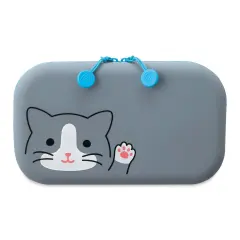 PuniLabo Zipper Pouch - Gray Cat