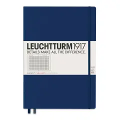 Leuchtturm1917 Squared Hardbound Notebook - Navy, Slim, 8-3/4" x 12-1/2"