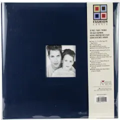 Mbi Fashion Fabric Post Bound Album W/Window 12"X12"-Blue