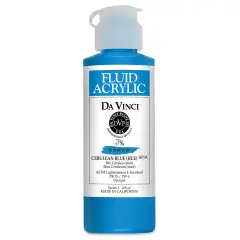 Da Vinci Fluid Acrylics - Cerulean Blue Hue, 4 oz bottle