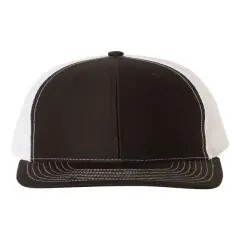 Richardson&reg; Snapback Trucker Cap Black/ White