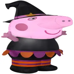 3.5' Gemmy Airblown Halloween Peppa the Pig as Witch 225471