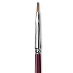Da Vinci Kolinsky Red Oil Sable Brush - Bright, Long Handle, Size 1